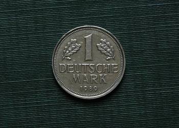 NIEMCY - 1 marka, 1989r  „F” - Stuttgart