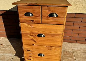 Szafka apteczna nocna drewniana z szufladami komoda stolik