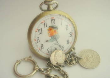 1932 rok przedwojenny Marszałek PIŁSUDSKI zegarek kieszonkowy POLONIK IIRP