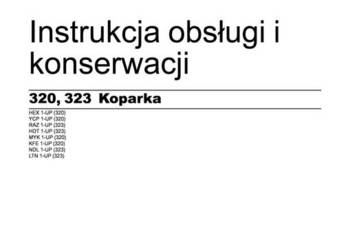 CATERPILLAR  320  323  Koparka gąsienicowa DTR  Instrukcja obsługi