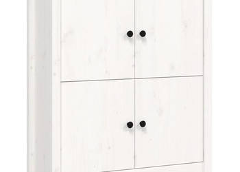 Szafka biała 83x415x100 cm lite drewno sosnowe WM-821508