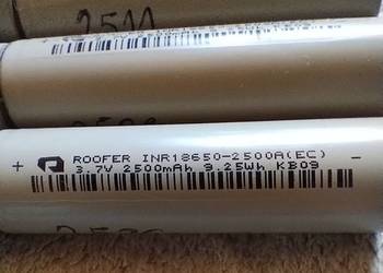 Ogniwo 18650 li-ion bateria 2,4-2,5+ Ah Akumulator INR18650 testowany