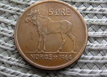 Norwegia 5 Ore 1964r