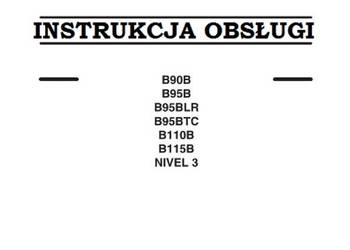 NH B90B B95B B95BLR B95BTC B110B B115B instrukcja obsługi PL NH B90B B95B B95BLR B95BTC B110B B115B instrukcja obsługi PL