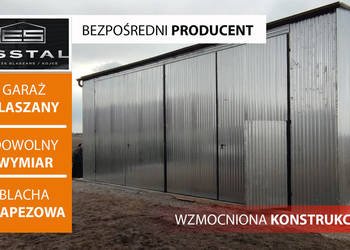 Garaż Blaszany OCYNKOWANY ,Garaże Blaszane | Wiaty | Hale | - ESSTAL-