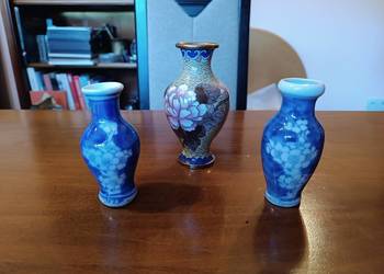 3 ozdobne wazoniki w stylu wschodnim / chińskim / japońskim. Bardzo ładne.