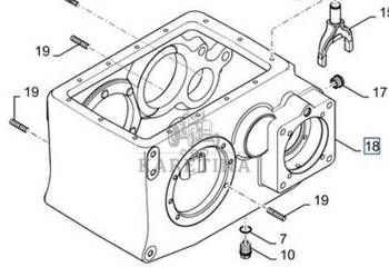 New Holland CR9080 Obudowa Korpus Skrzyni Biegów Osi CZĘŚCI 84439588