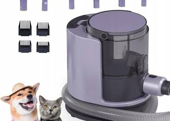 Maszynka do strzyżenia psów z odkurzaczem zestaw do pielęgnacji 6w1 Używany