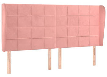 Zagłówek uszak różowy 203x23x118/128 cm aksamit WM-3118027