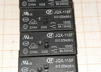 Przekaźnik JQX-115F 012-2ZS4 12VDC8A250VAC   4szt. (A53)
