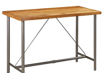 Stolik barowy lite drewno tekowe z odzysku 150 x 70 x 106 cm WM-245805