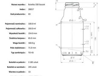 Butelka Szklana 330ml Sok fi43