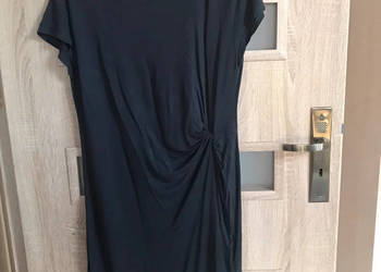 Czarna klasyczna koszula ze ściągaczem r. L oversize