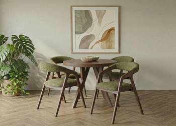 Nowoczesny zestaw: stół Oslo + krzesła z podłokietnikami Pedro