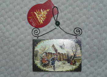 Zawieszka bożonarodzeniowa w kształcie kartki świątecznej