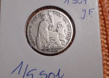 moneta srebrna Peru z 1901r