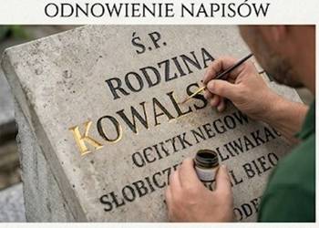 Odnowienie napisów, liter Oleśnica, Cmentarz Wojska Polskiego, Cmentarna