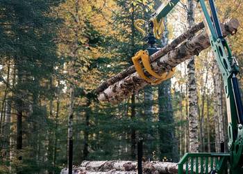 Przyczepa leśna do ATV z żurawiem 3,6 m, silnikiem 9 KM