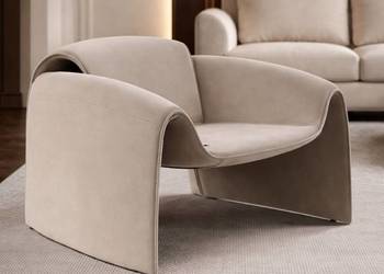 Designerski Nowoczesny Fotel SPIDER Jasny Beż Primavera Home