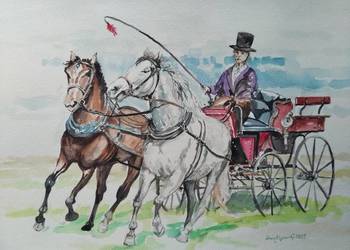 dorożka  akwarela nr 13 k dorożka  akwarela nr 13 k