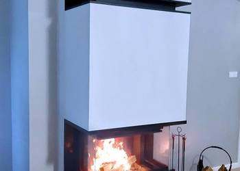 Kominek trzy szyby z wkładem Defro Home INTRA SM C 10 kW