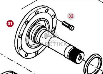 Fendt 816 818 822 824 Vario Wał Osi Tylnej H822100150100