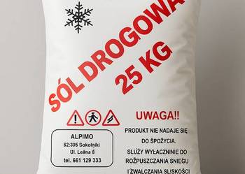 Sól drogowa w workach 25 kg. paleta 1000 kg. - ALPIMO
