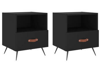 Szafki nocne 2 szt. czarne 40x35x475 cm WM-827375