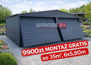 Garaż blaszany Premium 6x5,80m  profil OCYNKOWANY. Całe ŁÓDZKIE. jakość