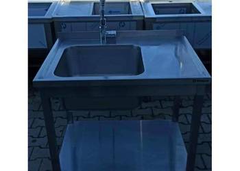 Zlew 1 Komorowy z Półką -STALGAST- 90/70/85 cm - S 1203.O