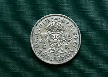 WIELKA BRYTANIA - 2 szylingi (floren), 1949r WIELKA BRYTANIA - 2 szylingi (floren), 1949r