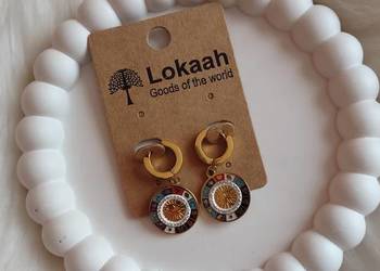 Kolczyki damskie stal nierdzewna evil eye talizman