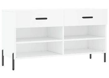Ławka z miejscem na buty biała 102x35x55 cm WM-829748