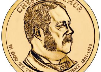 moneta 1 Dolar - A. ARTHUR - 2012 rok CERTYFIKAT (X9325)