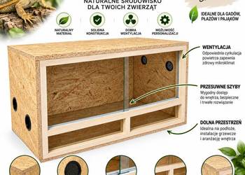Terrarium z płyty OSB 100x50x50 cm