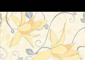 Dekor Artiga cytrynowa Inserto Flower 25 x 35, Cersanit, płytki, kafelki