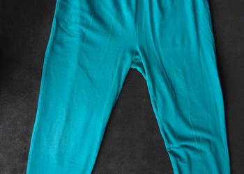 legginsy dziewczęce turkusowe rozmiar 170 cm