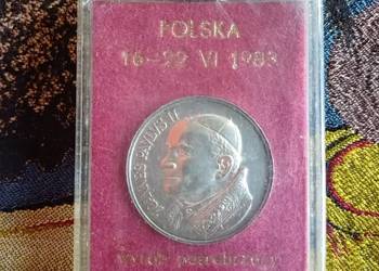Posrebrzany medal z J.P II 1983r.
