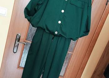 Komplet bluza i spodnie ciemna zieleń masełko