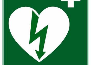 Naklejka znak informacyjny DEFIBRYLATOR GI009