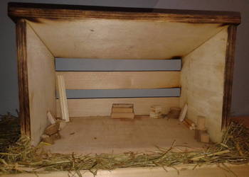 Szopka betlejemska z oświetleniem - wraz z figurkami - 150 zł WYSYŁKA!