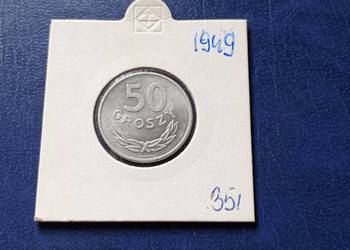 Stare monety 50 groszy 1949 AL skrętka PRL Polska cudo