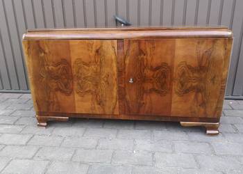 Komoda Niska ART-DECO Orzech RTV 110 Stara Antyk Po Renowacji Okazja.