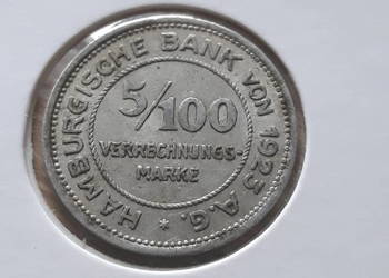 5/100 Marki Hamburg 1923 r. - Notgeld