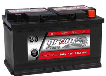 Akumulator GROM AGM START&STOP 80Ah 810A Prawy Plus