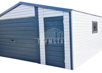 GARAŻ BLASZANY 5m x 6m poziom - Brama  + drzwi + okno TS317