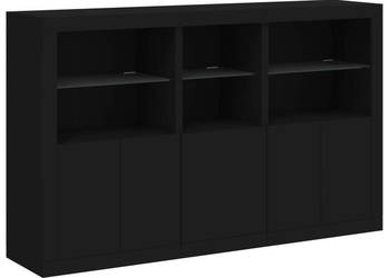 Szafka z oświetleniem LED czarna 162x37x100 cm WM-3209143