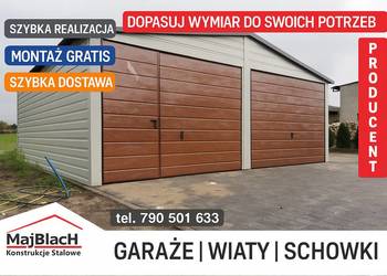MONTAŻ GRATIS | Garaż Blaszany Dwuspadowy | Magazyn – Maj-Blach