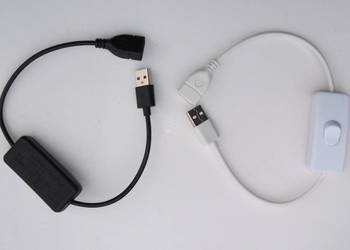 Kabel Zasilający DC USB 34cm z Wyłącznikiem on/off