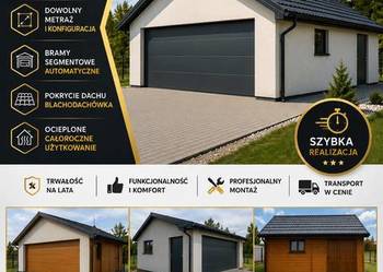 Garaż szkielet kanadyjczyk ocieplany 35m2 dwustanowiskowy